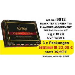 Angebot 3 x Tarlton Gift Pack 8 sorten Black Ceylon Tea 2 gr x 10 x 8