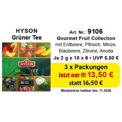 Art. Nr. 9106 Angebot 3 x Hyson Grüner Gurman 2 x 6 x 10 