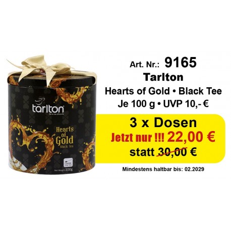 Angebot Art. 9165 Tarlton Black Tea Herz of Gold 3 x 100 Gr.